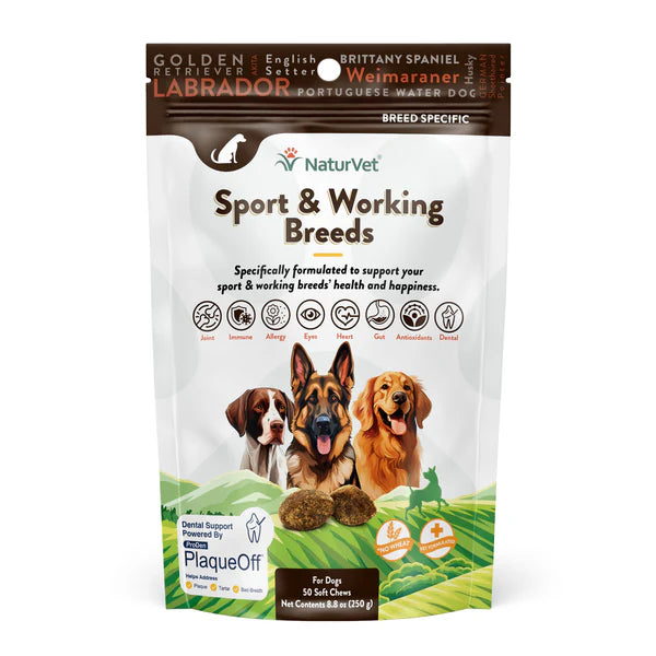 NaturVet Breed Specific Sport & Working Breed dog treats