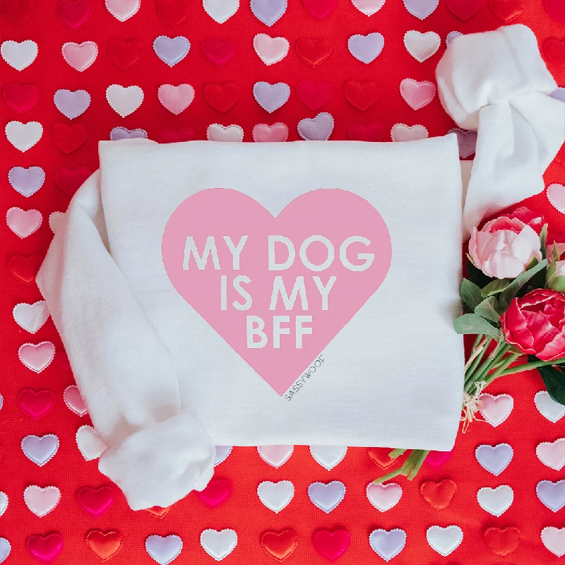 Crewneck Sweatshirt - My Dog is my BFF (PINK)