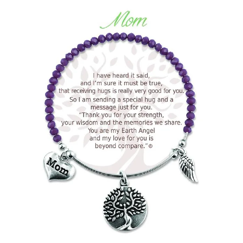 Earth Angel : Mom Radiant Purple Stone Bracelet