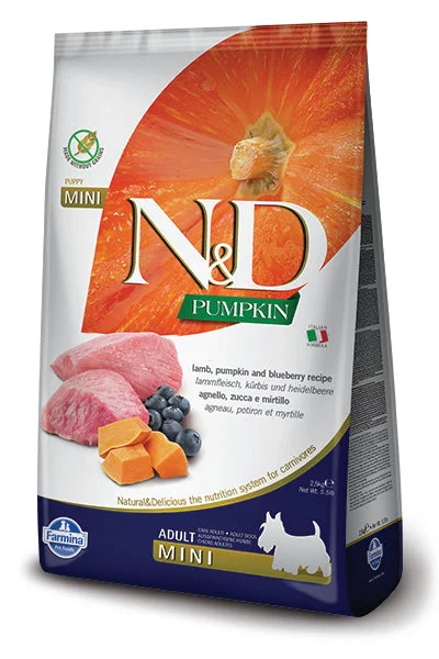 N&D Pumpkin Grain Free - Adult Mini Lamb & Blueberry