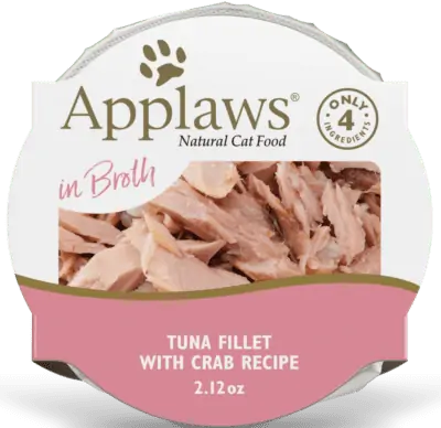 Applaws Natural Wet Tuna Fillet with Crab in Broth Pot