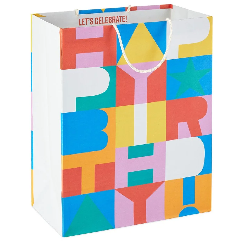 Hallmark : 13" Color Block Large Birthday Gift Bag