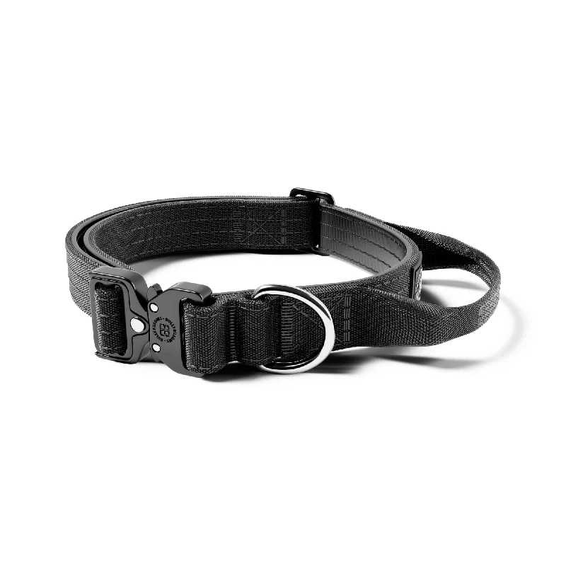 2.5cm Combat® Collar | With Handle & Rated Clip - Black