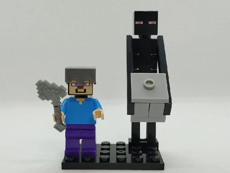 Custom Lego Compatible Minecraft Steve & Enderman Minifig