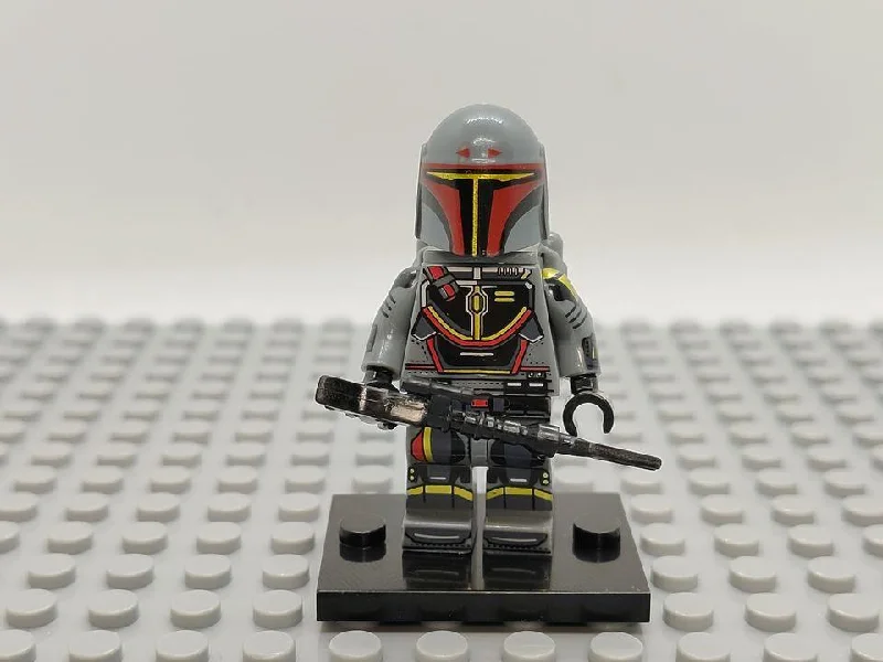 Custom Lego Compatible Mandalorian Grey Minifig