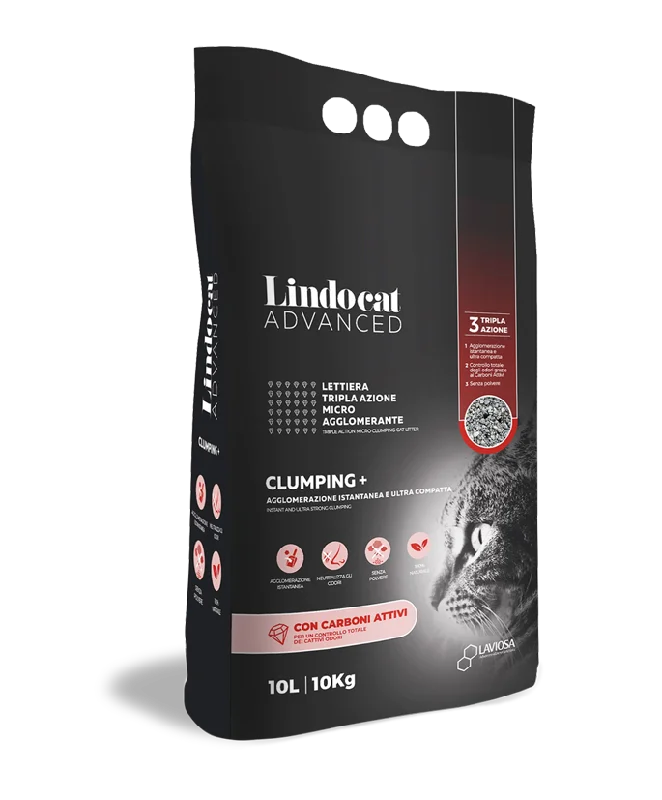 Lindo cat litter Advanced Clumping +Carbon Active, 10kgs