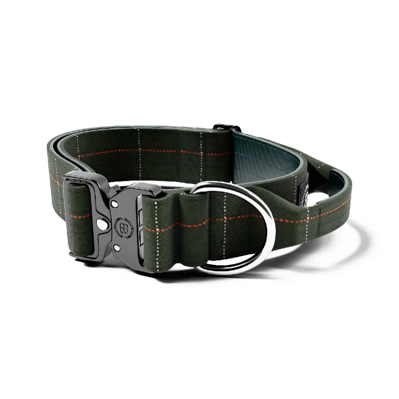 5cm Tweed Combat® Collar | With Handle & Secure Clip - Forest Green