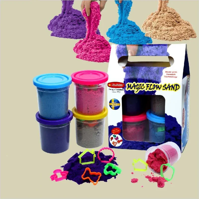 Kinetic Sand with Mould: A Playtime Adventure for Kids (Pack of 4)