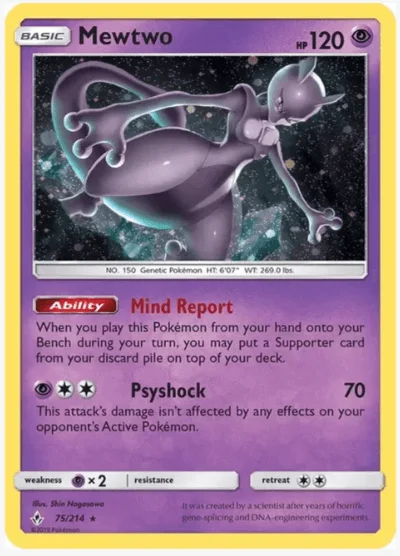 Mewtwo - (SM Unbroken Bonds) (Cracked Ice Holo) #75/214