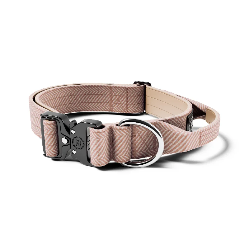 4cm Herringbone Combat® Collar | Handle & Rated Clip - Elegant Cream