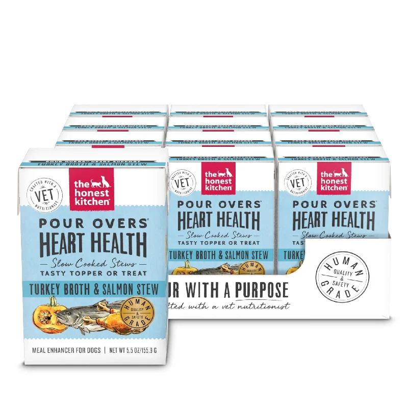 The Honest Kitchen Grain Free Functional Pour Over Heart Health - Turkey Broth & Salmon Stew