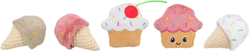 Ice cream and cupcake, plush, catnip, 7 cm