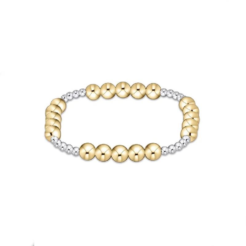 enewton design : Classic blissful pattern 3mm bead bracelet - Mixed Metals