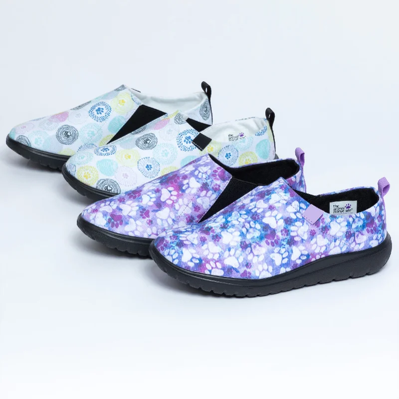 Lightweight Comfort Paw Print Slip-On Shoes