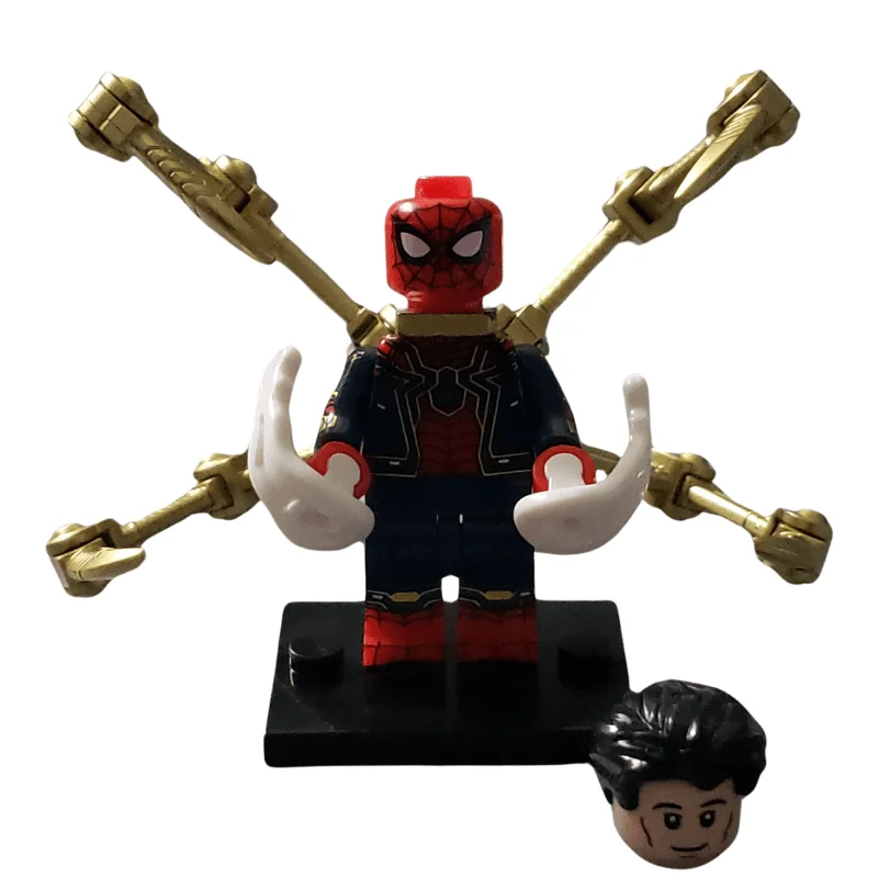 Custom Lego Compatible Spiderman with Iron Spider Legs Minifig