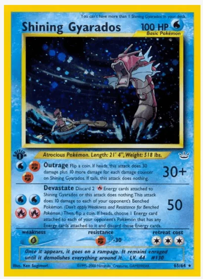 1st Edition Shining Gyarados - Neo Revelation (N3) #65/64 (Lightly Played)