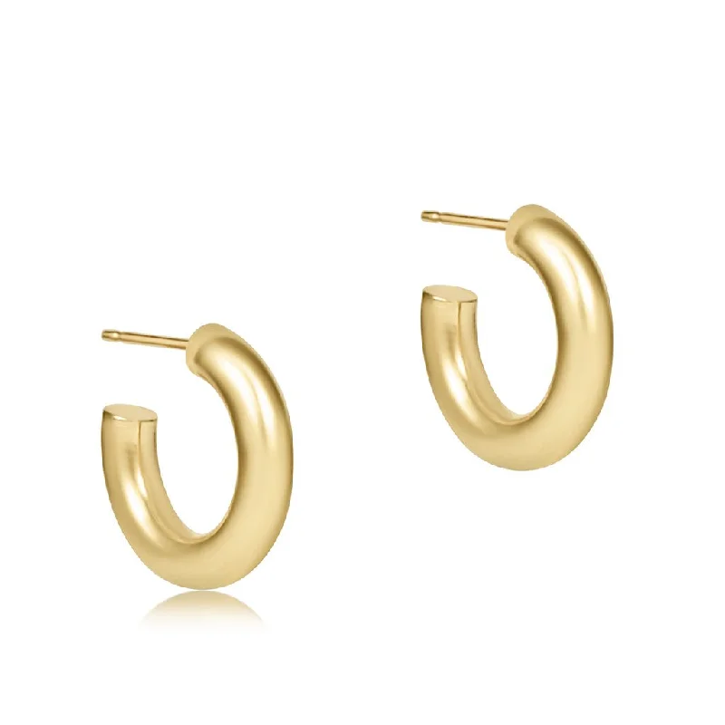 enewton design :  Round gold 0.5" post hoop - 4mm - smooth