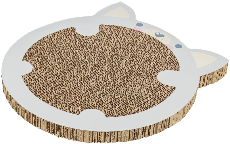 Junior scratching cardboard, hamster, catnip, 31 x 2.5 x 32.5 cm, light grey