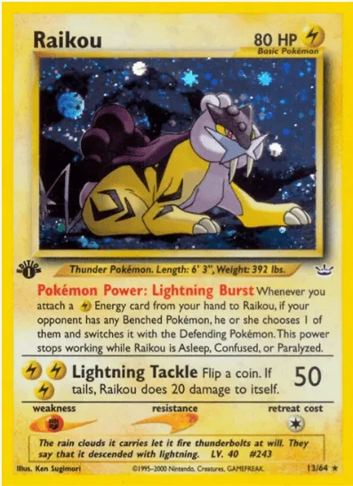 1st edition Raikou - Neo Revelation #13/64 (Lightly Played)