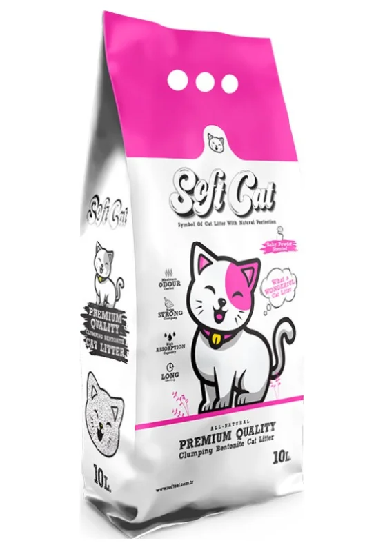 Soft Cat Clumping Litter , Baby Powder