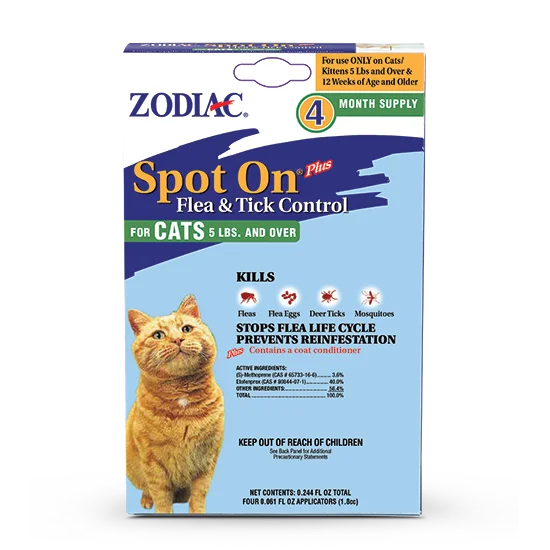 ZODIAC Spot On Flea & Tick Control for Cats