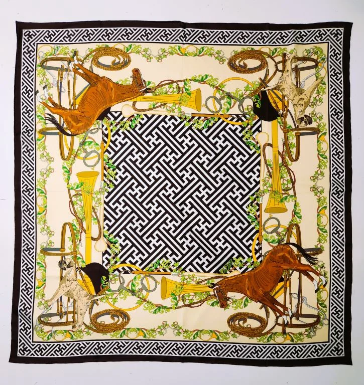 Border Terrier Equestrian Silk Scarf