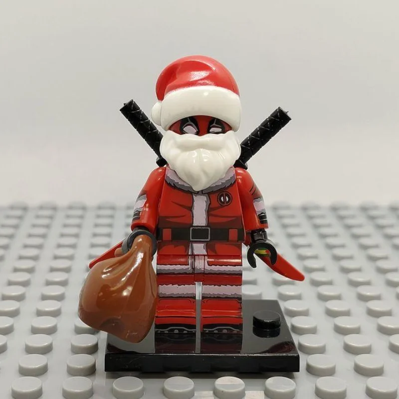 Custom Lego Compatible Holiday Deadpool Minifig