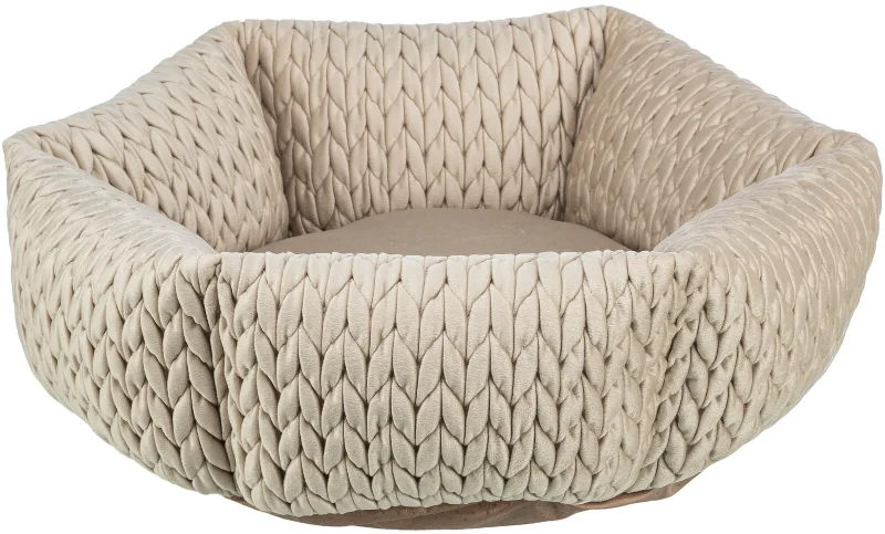 Livia bed, round, diam 50 cm, sand