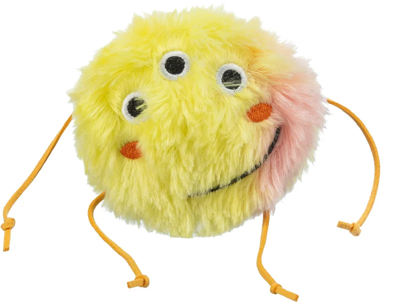 Monster, plush, cathip, 10 cm, orange/yellow