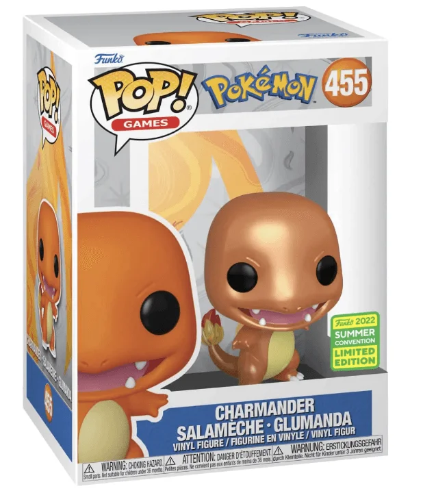 Pokémon Exclusive Charmander 2022 Summer Convention (Metallic) Funko Pop