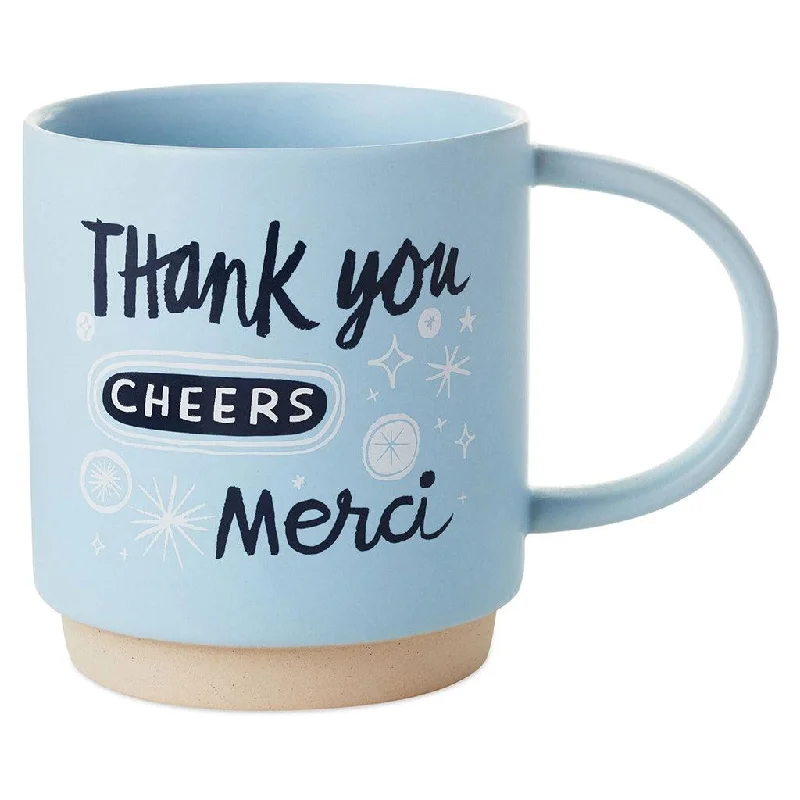 Hallmark : Thank You, Cheers, Merci Mug, 16 oz.