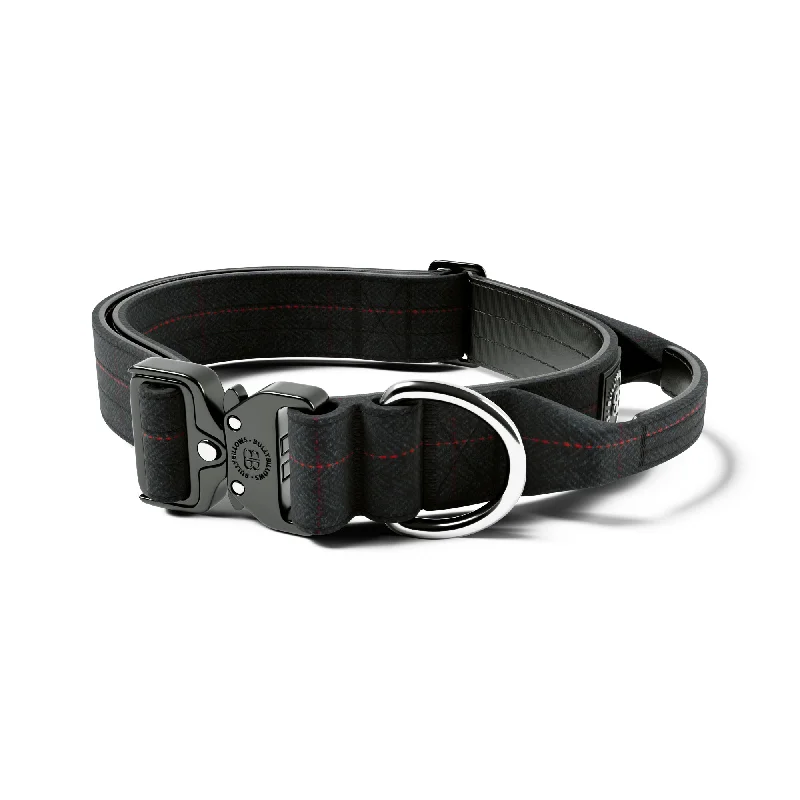 4cm Tweed Combat® Collar | Handle & Secure Clip - Charcoal Black