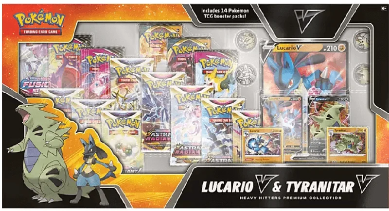 Pokémon Lucario V & Tyranitar V Heavy Hitters Premium Collection