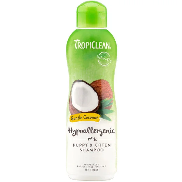 TropiClean Gentle Coconut Hypoallergenic Puppy & Kitten Shampoo