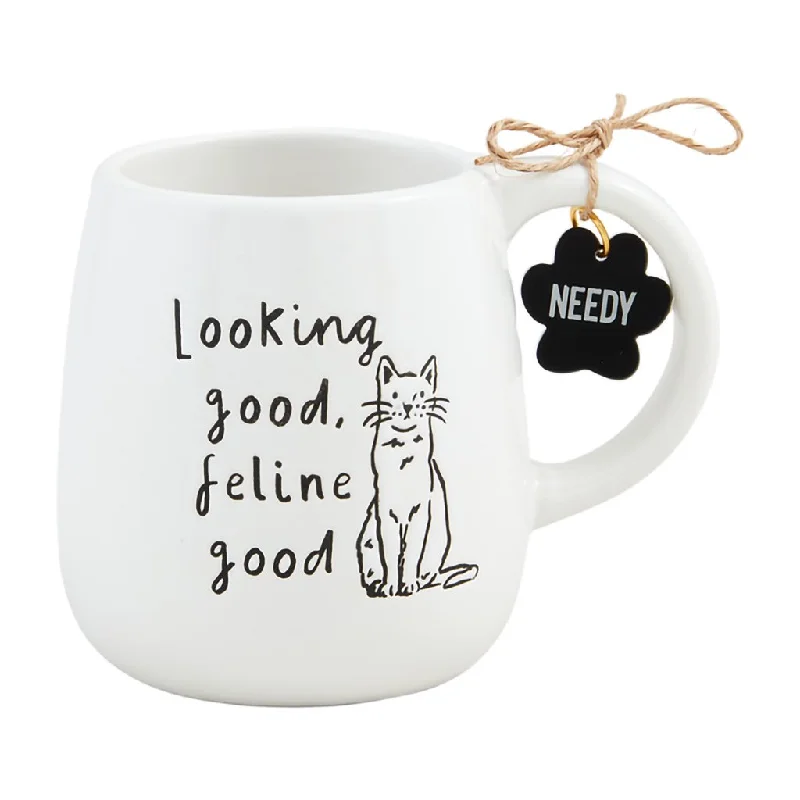 Mud Pie :  Feline Good Resist Cat Mug