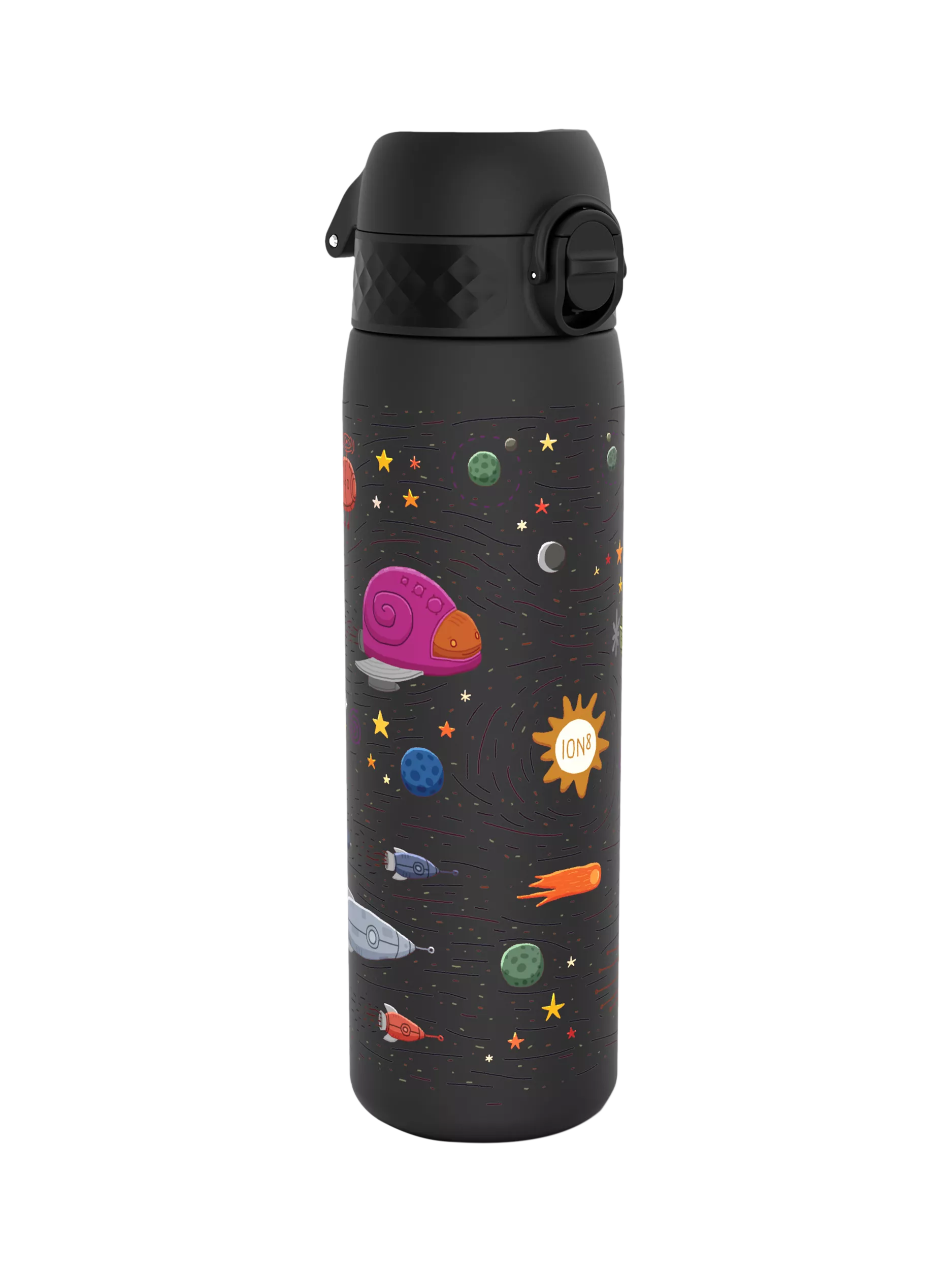 Ion8 Space Leak-Proof Recyclon Drinks Bottle, 500ml, Black/Multi