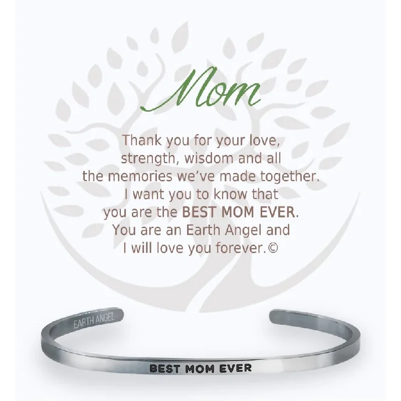 Earth Angel : Mom Cuff Bracelet in Silver