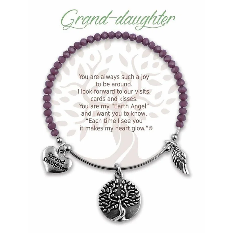 Earth Angel : Grand-Daughter Radiant Purple Stone Bracelet