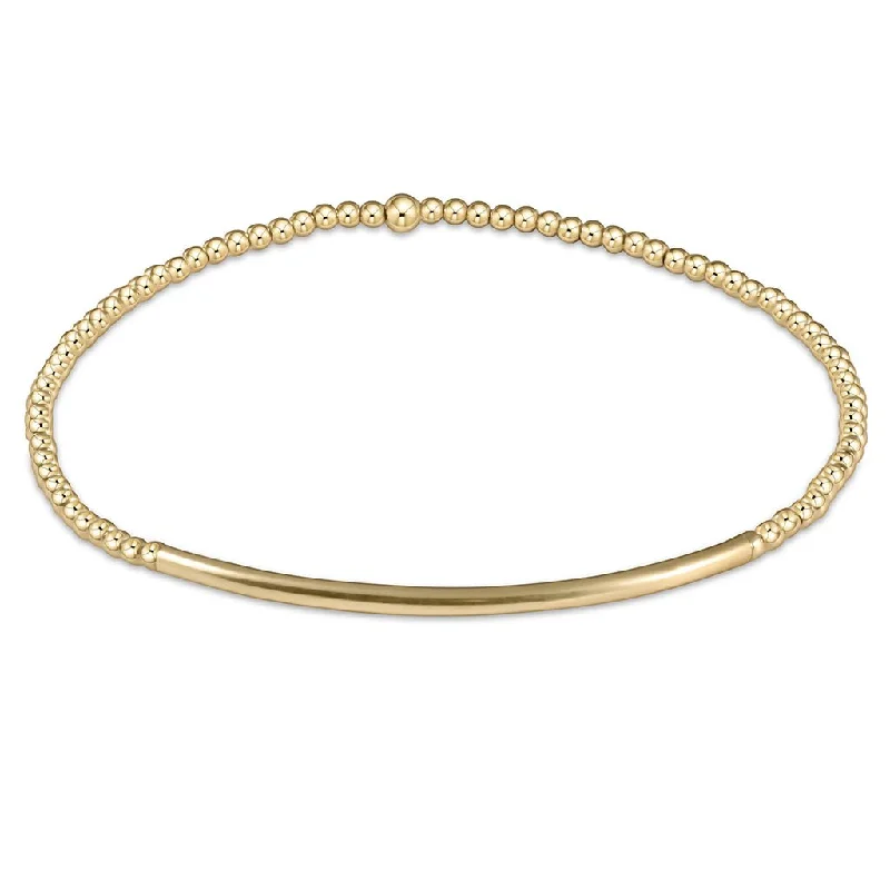 enewton design :  Classic gold 2mm bead bracelet - bliss bar gold