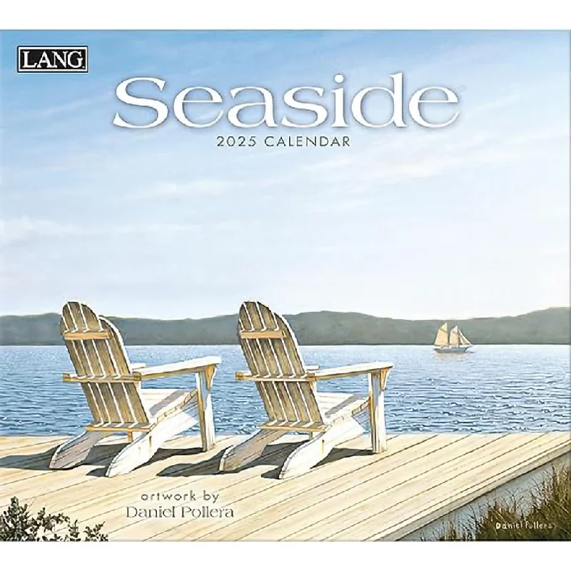 Lang : Seaside by Daniel Pollera 2025 Wall Calendar