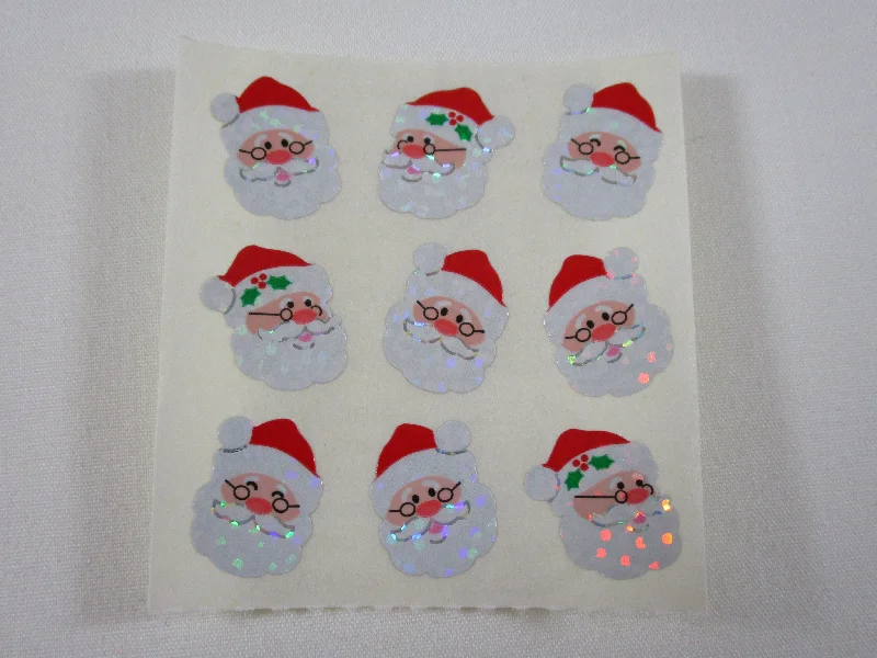 Sandylion Santa Christmas Glitter Sticker Sheet / Module - Vintage & Collectible