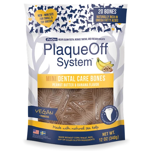 ProDen PlaqueOff® Peanut Butter & Banana Mini Dental Bones