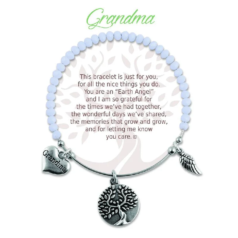 Earth Angel : Grandma Radiant White Stone Bracelet