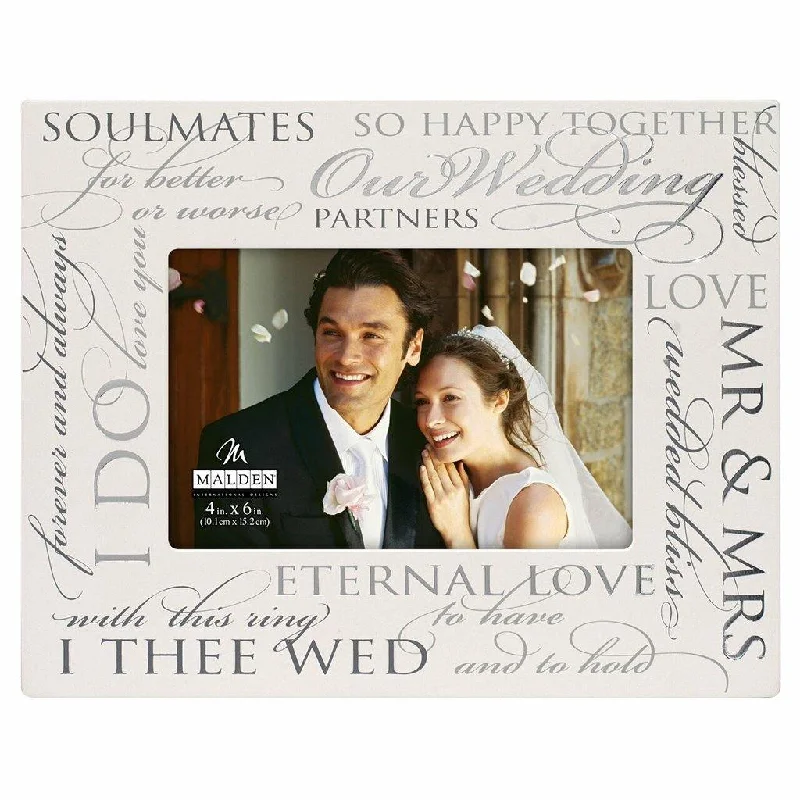 Malden : 4X6 "Our Wedding" Picture frame