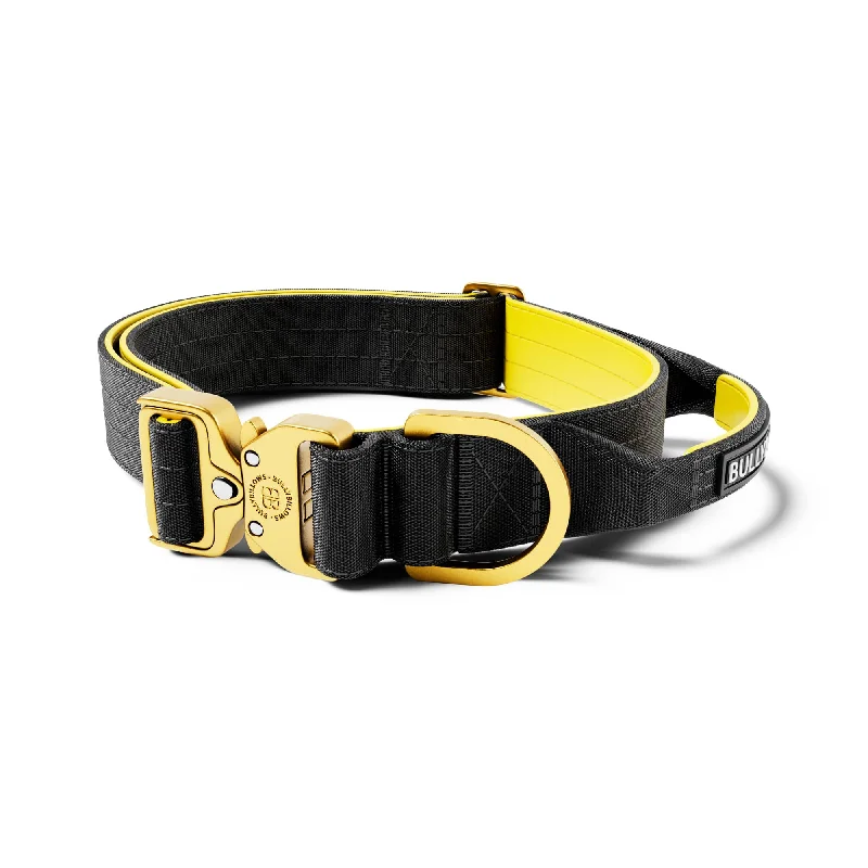 4cm LIGHTER Combat® Collar | With Handle Rated Clip - Black, Yellow & Gold