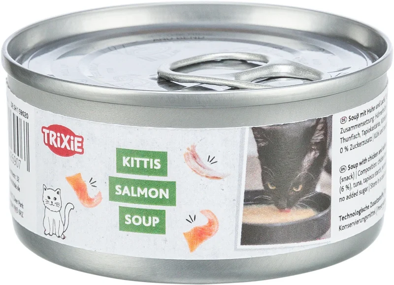 Trixie Soup with chicken & salmon, 4 x 80 g