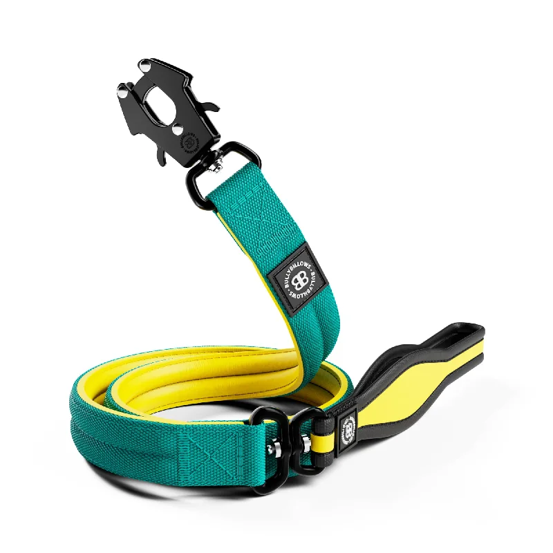 1.2m Mini Combat Lead | Secure Clasp - Turquoise x Yellow