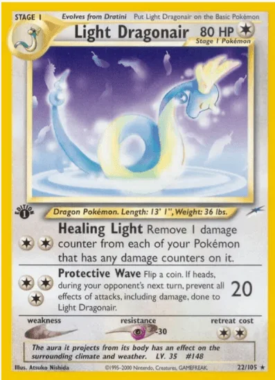 1st edition Light Dragonair - Neo Destiny #022/105 (Near Mint)