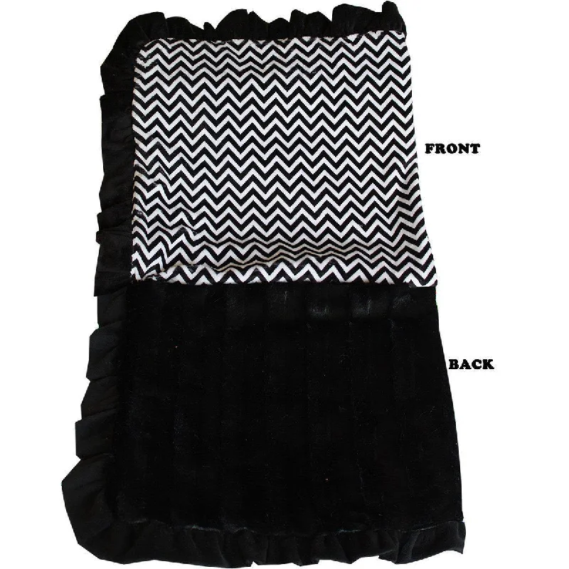 Cuddle Dog Blanket Black Chevron