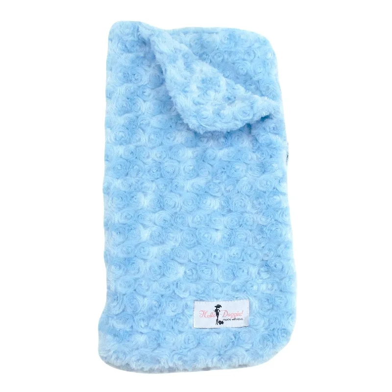 Snuggle Pup Dog Blanket Sleeping Bag Rosebud Baby Blue